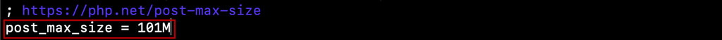 post_max_size=101M