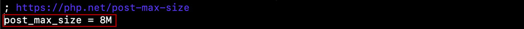 post_max_size=8M